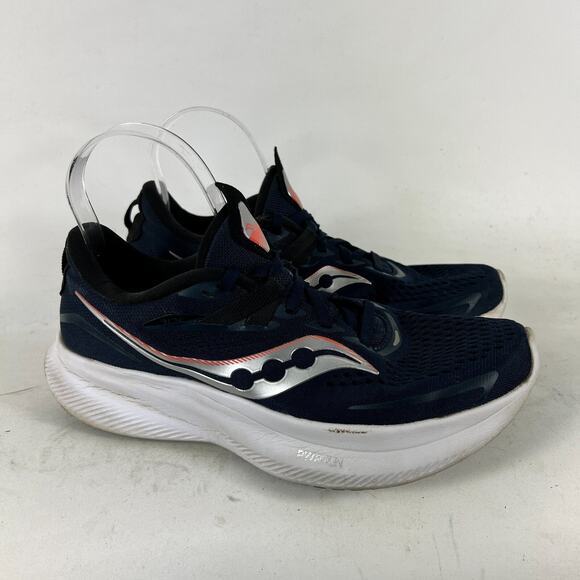 Saucony Ride 15 Sneakers Women's 8.5 Blue Running Athletic Shoes S10729-116 - Picture 2 of 11